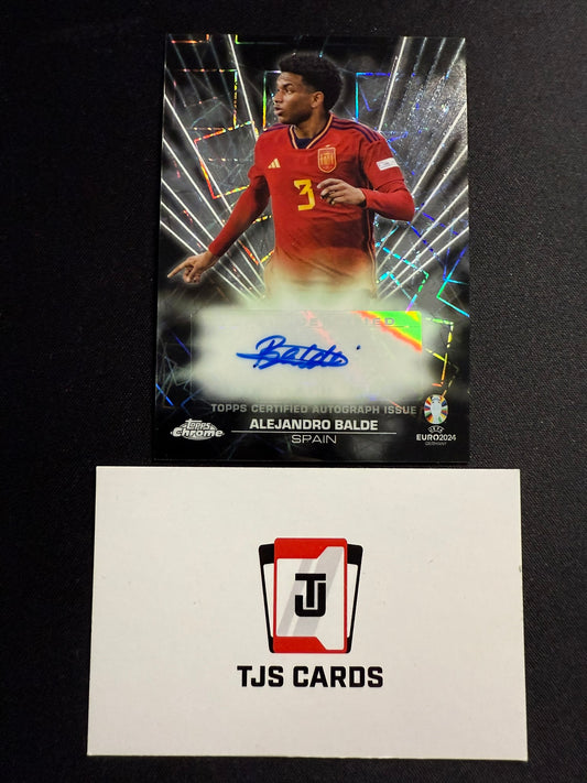 Alejandro Balde - Black Lazer Auto - TOPPS UEFA EURO Chrome 2024
