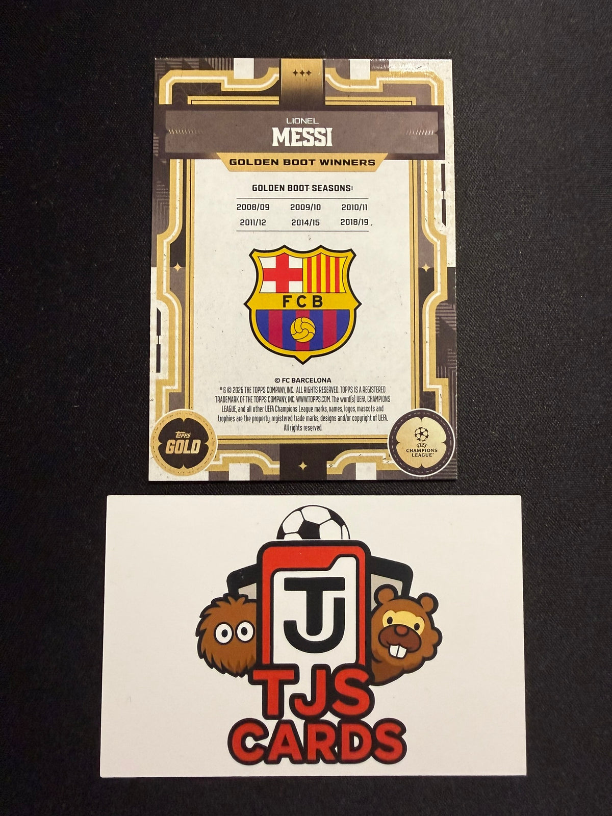 Lionel Messi - Black Elite /10 - TOPPS Gold UCC 2025/26