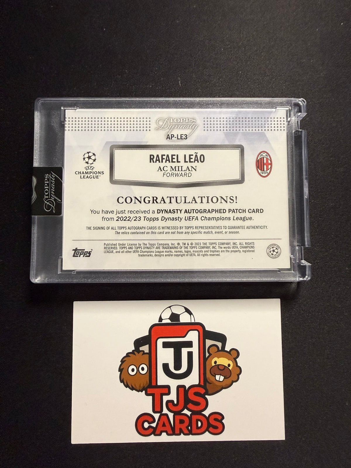 Rafael Leao - Patch Auto /5 - TOPPS Dynasty UCL 2022/23