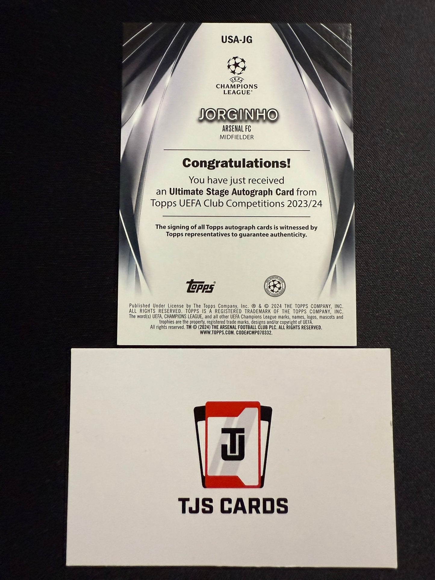 Jorginho - Ultimate Stage Auto - TOPPS UCC 2023/24