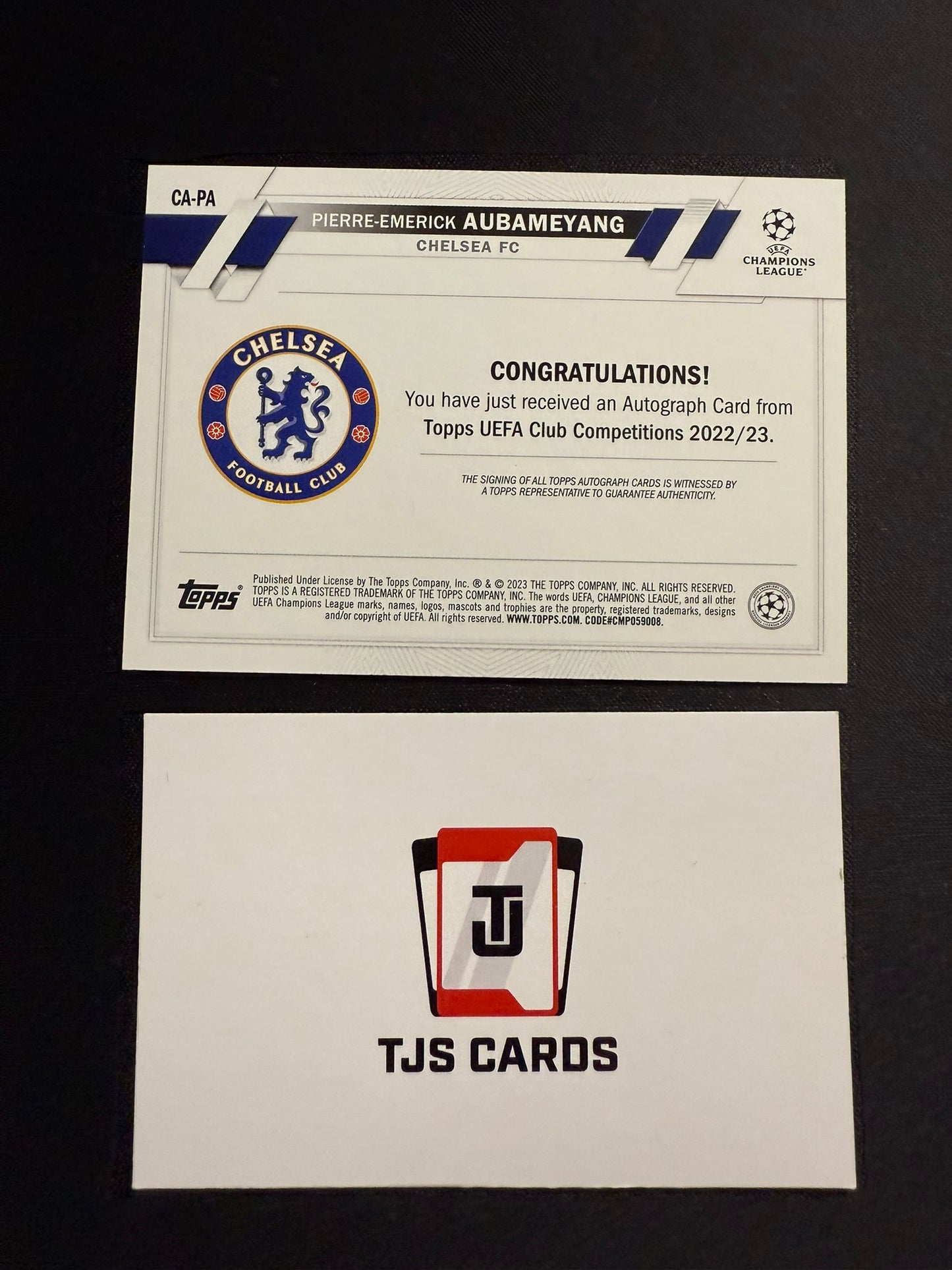 Pierre-Emerick Aubameyang - Auto - TOPPS UCC Carnaval 2022/23