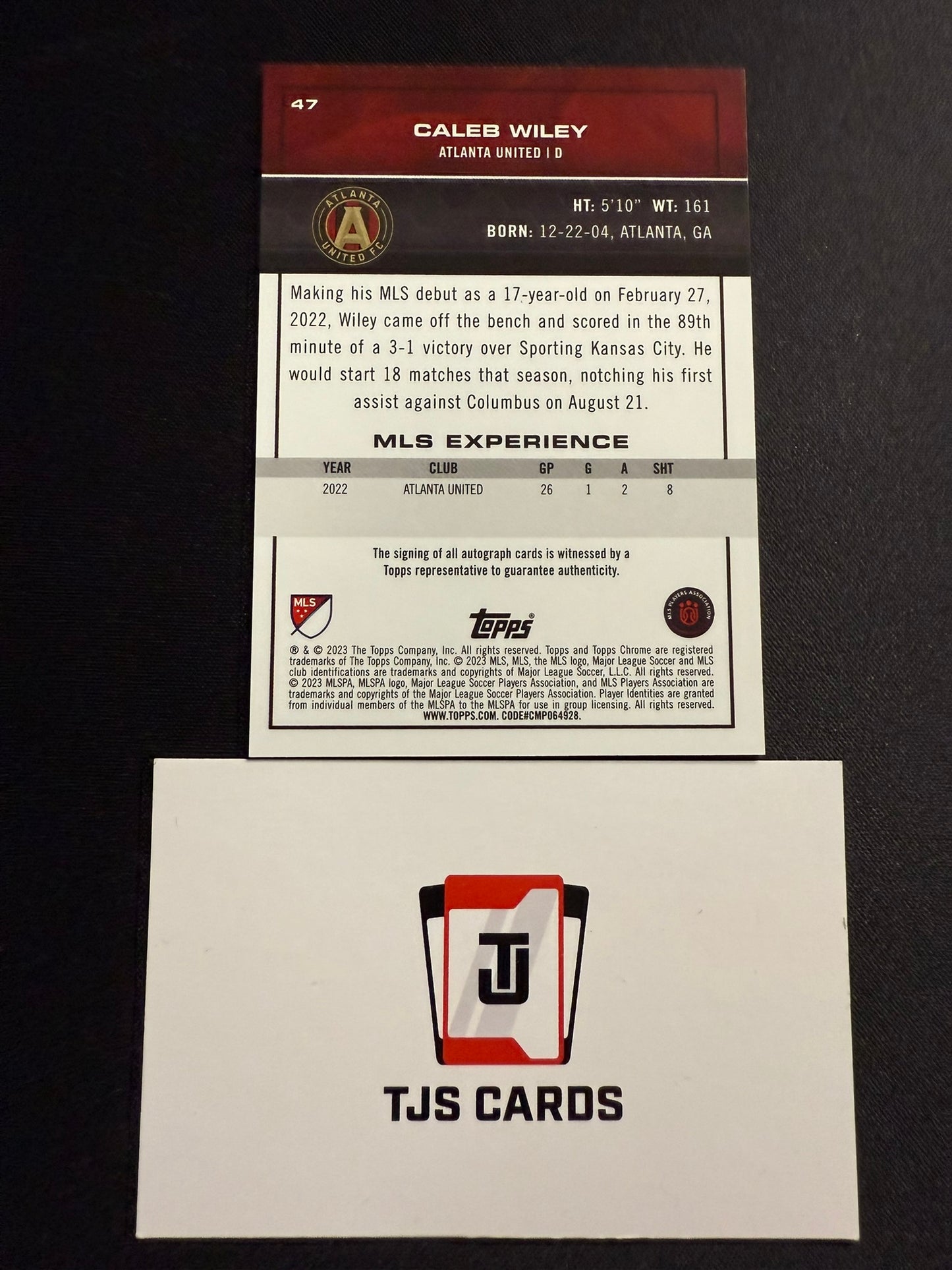 Caleb Wiley - Gold Auto /50 - TOPPS MLS Chrome 2023