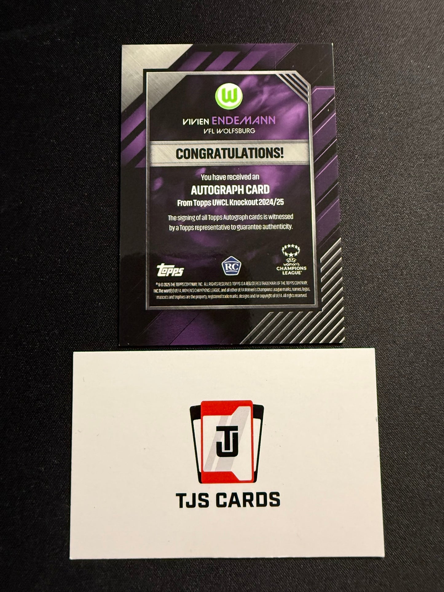 Vivien Endemann - Rookie Purple Auto /25 - TOPPS UWCL Knockout 2024/25