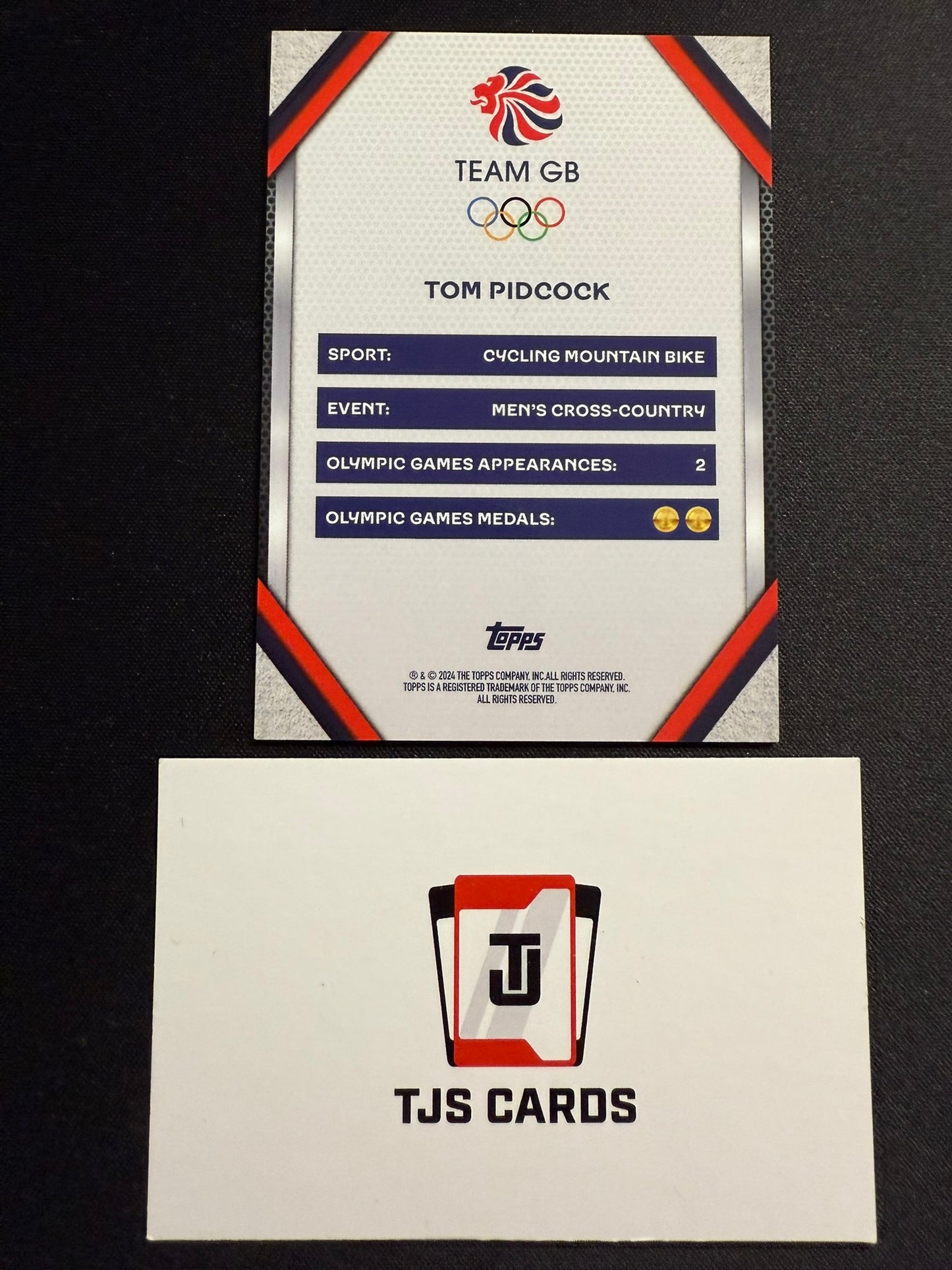 Tom Pidcock - Red /10 - TOPPS Team GB Stars Of Paris 2024