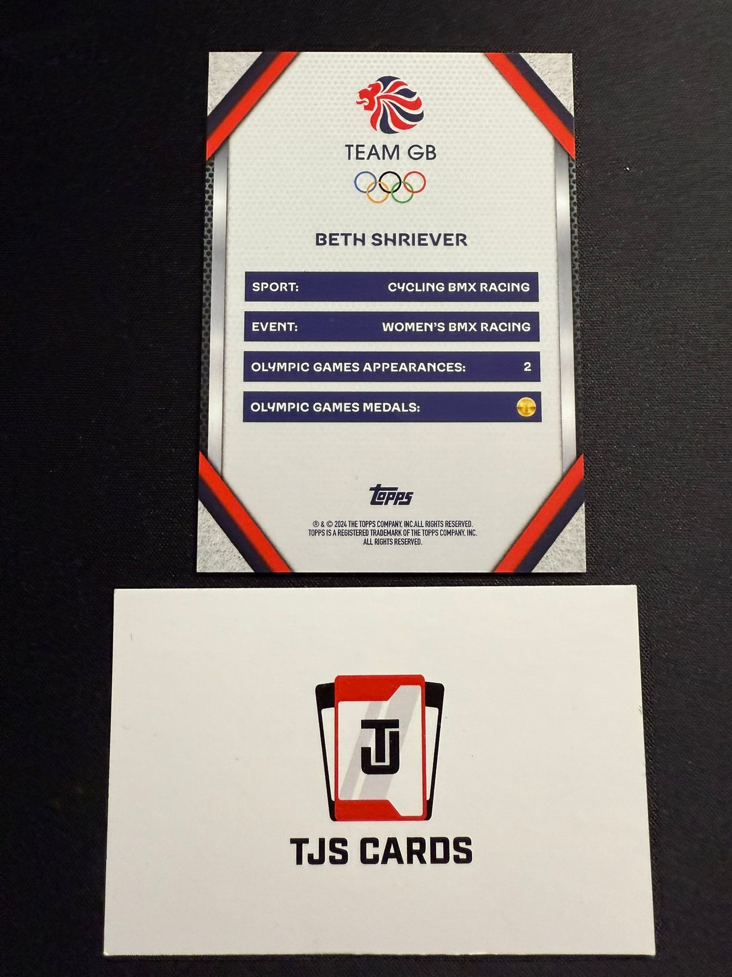 Beth Shriever - Red /10 - TOPPS Team GB Stars Of Paris 2024