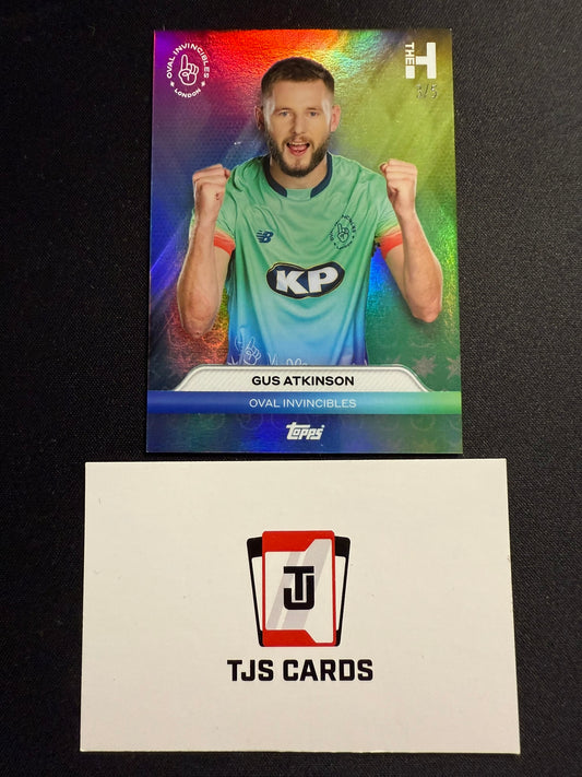Gus Atkinson - Rainbow /5 - TOPPS Cricket The Hundred 2024