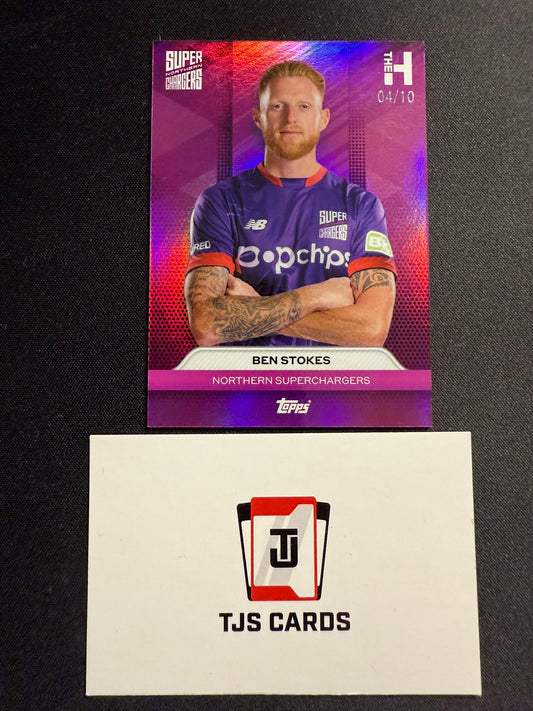 Ben Stokes - Purple /10 - TOPPS Cricket The Hundred 2024