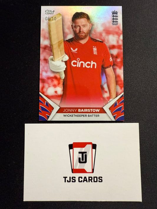 Jonny Bairstow - Red /10 - TOPPS England Cricket Team Set 2024