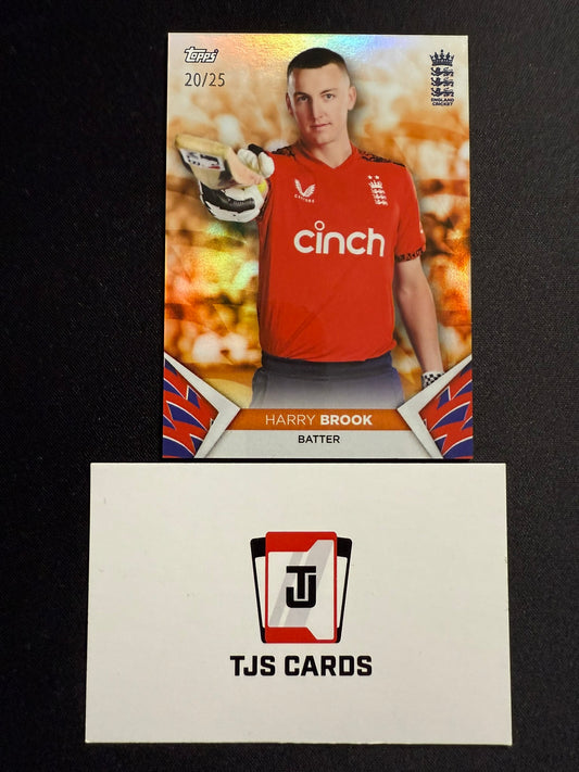 Harry Brook - Orange /25 - TOPPS England Cricket Team Set 2024