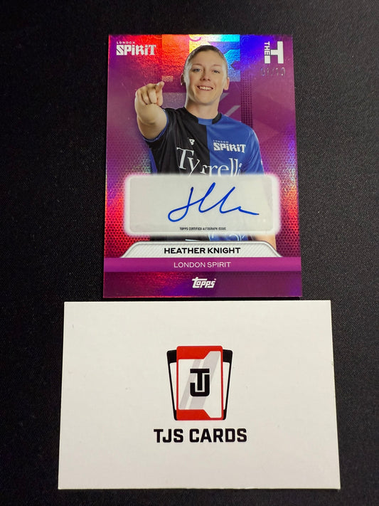Heather Knight - Pink Auto /10 - TOPPS Cricket The Hundred 2024