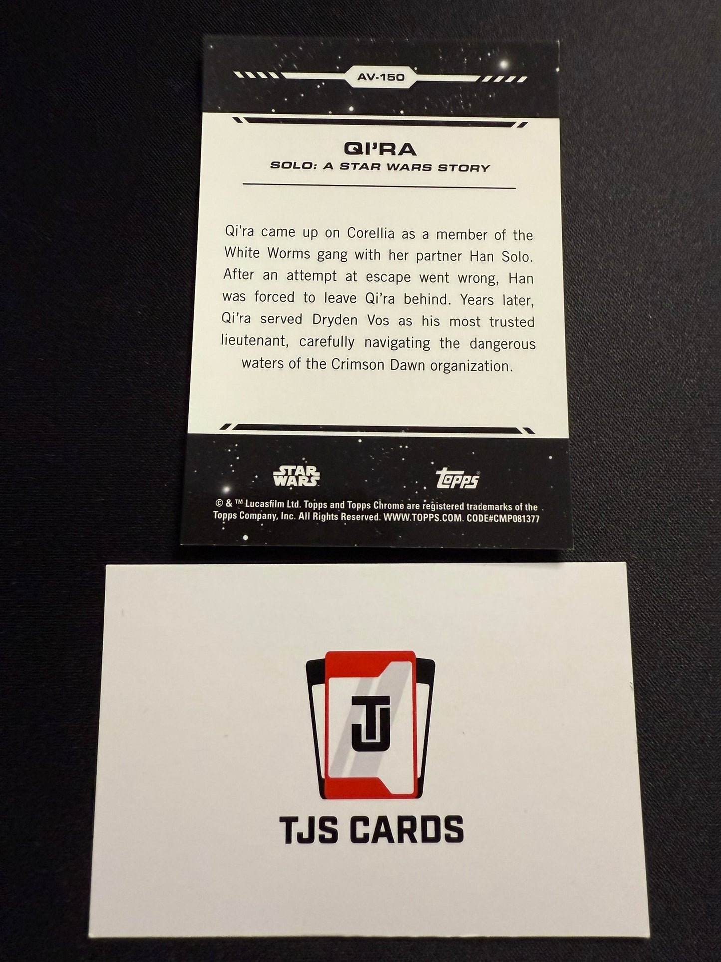 Qi'ra - Aurebesh Variation /25 - TOPPS Star Wars Chrome 2024