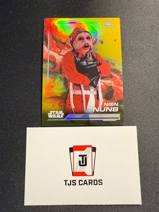 Nien Nunb - Gold /50 - TOPPS Star Wars Chrome 2024