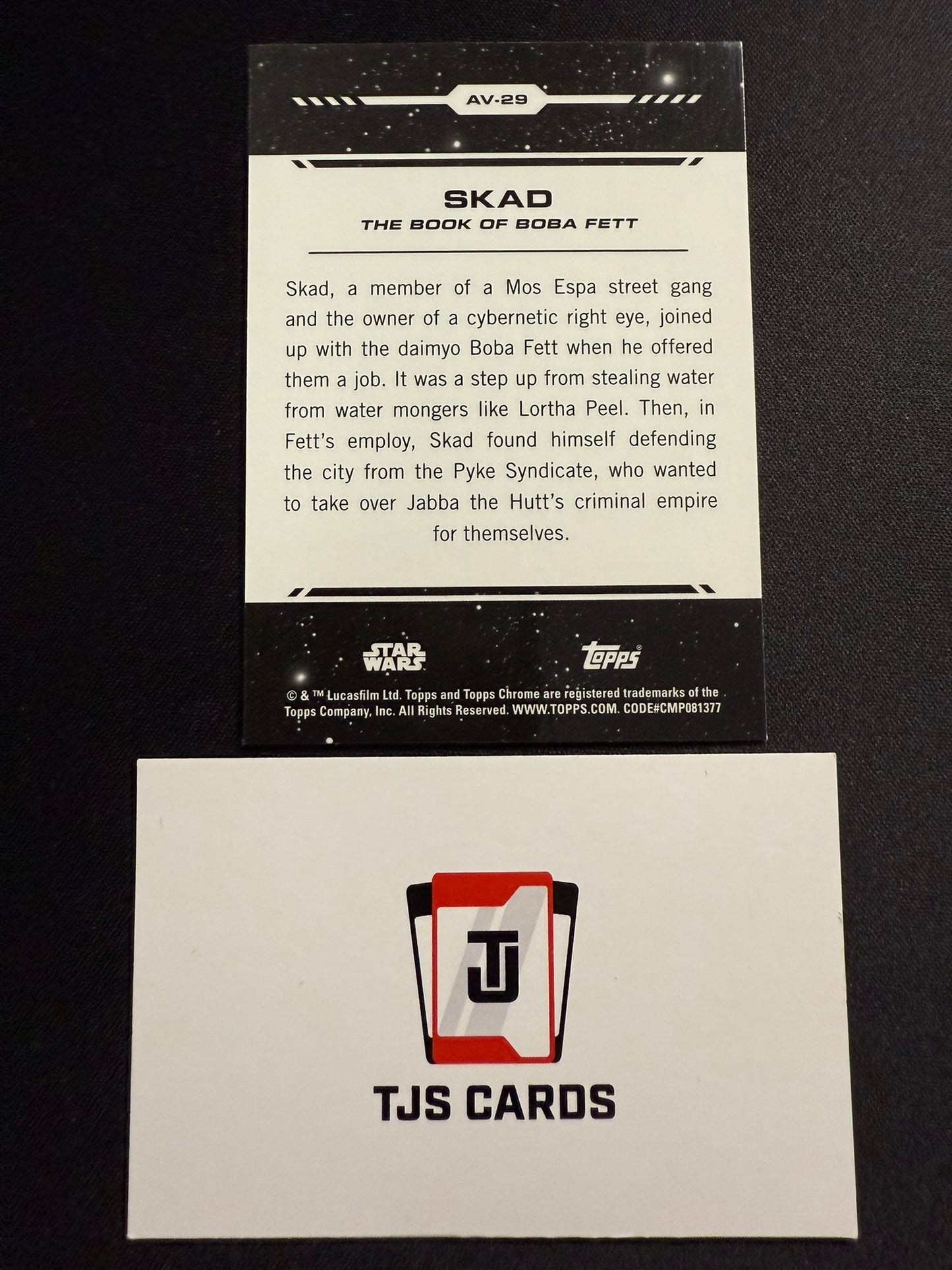 Skad - Aurebesh Variation Gold /50 - TOPPS Star Wars Chrome 2024