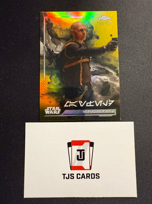 Mayfeld - Aurebesh Variation Gold /50 - TOPPS Star Wars Chrome 2024