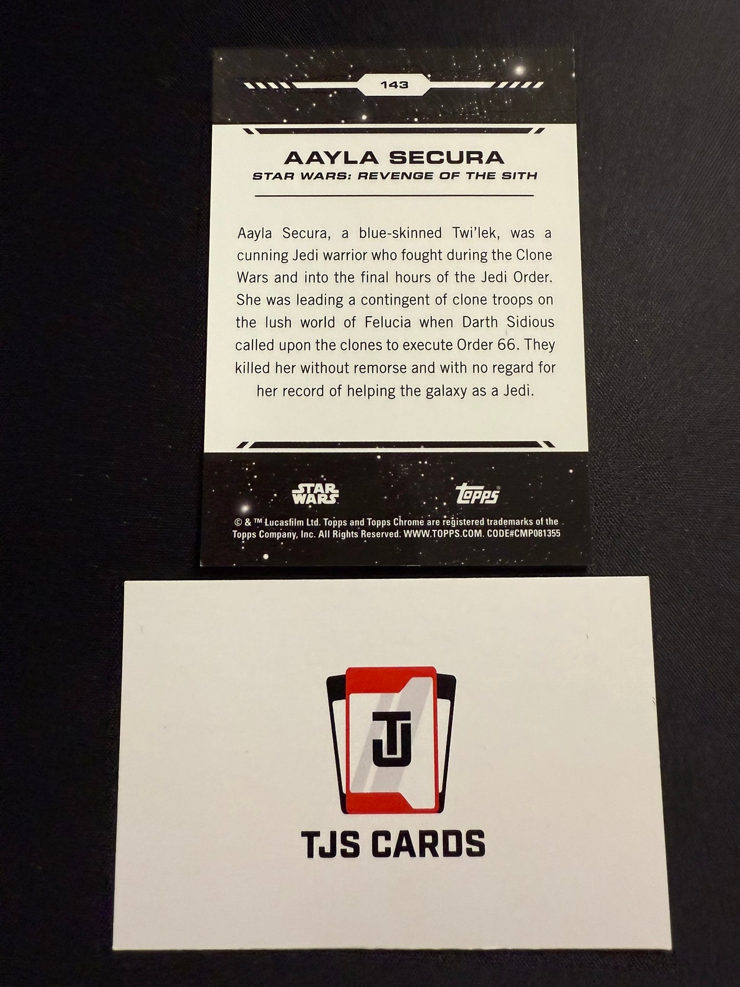 Aayla Secura - Blue /150 - TOPPS Star Wars Chrome 2024