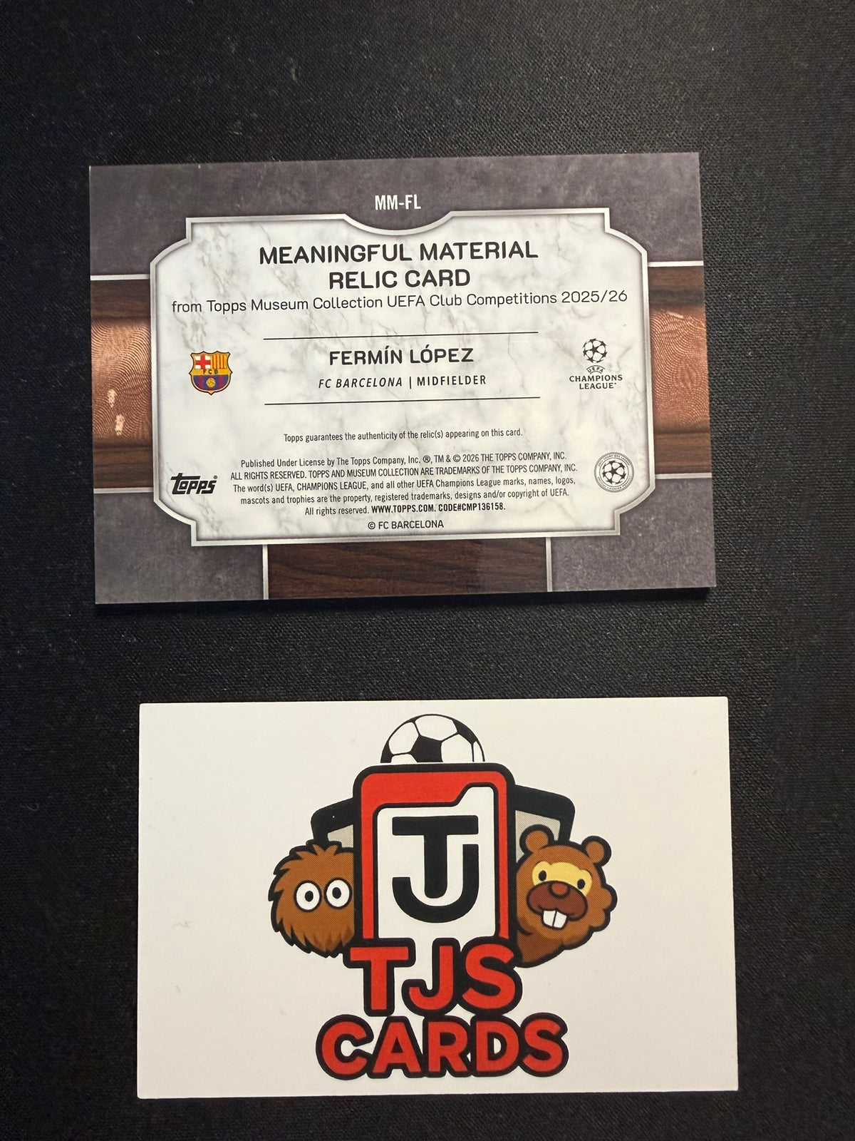 Fermin Lopez - Ruby Player-Worn Meaning Materials /75 - TOPPS Museum UCC 2025/26