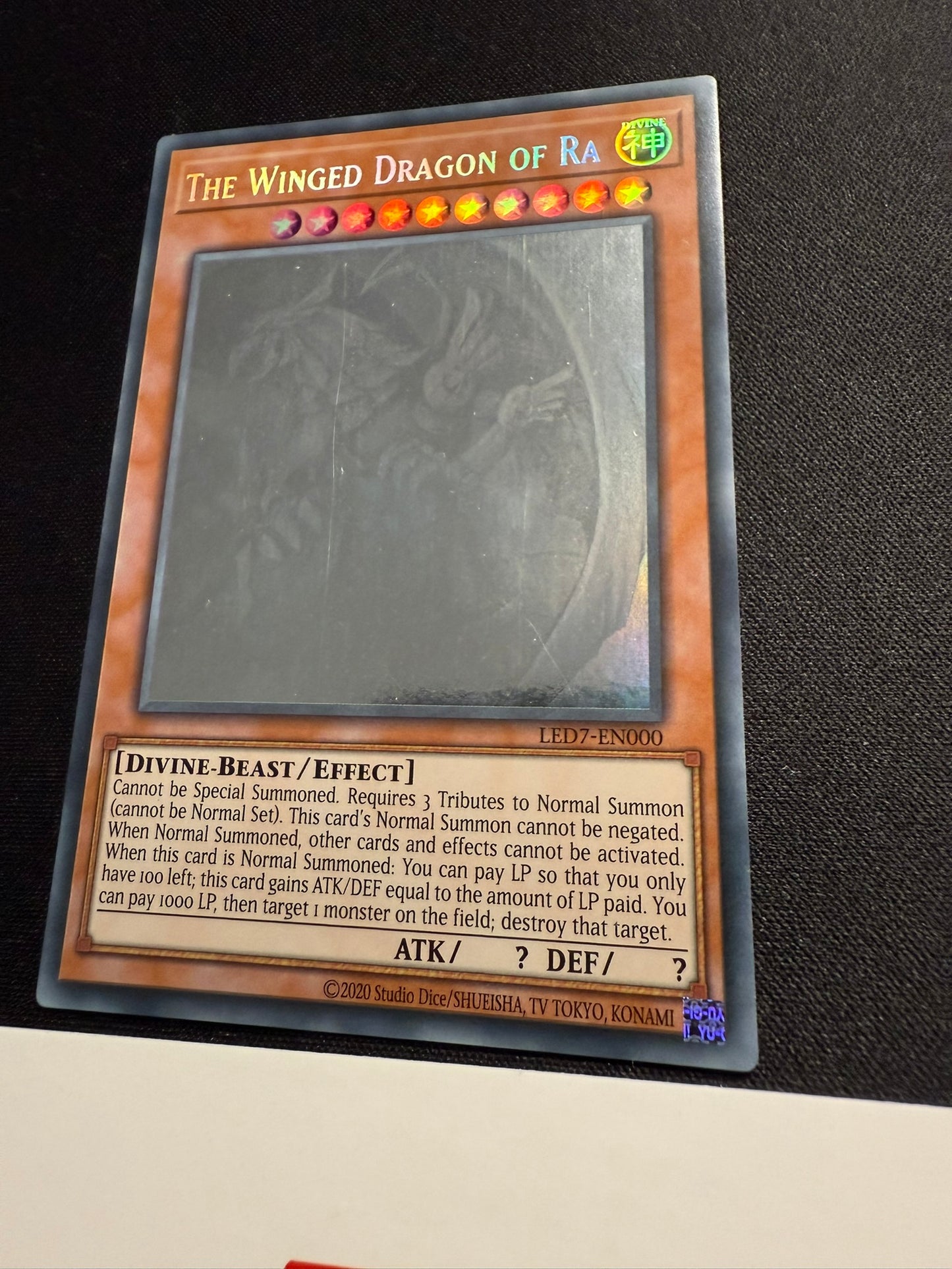 The Winged Dragon Of Ra - Ghost Rare LED7-EN000 - LP - YuGiOh