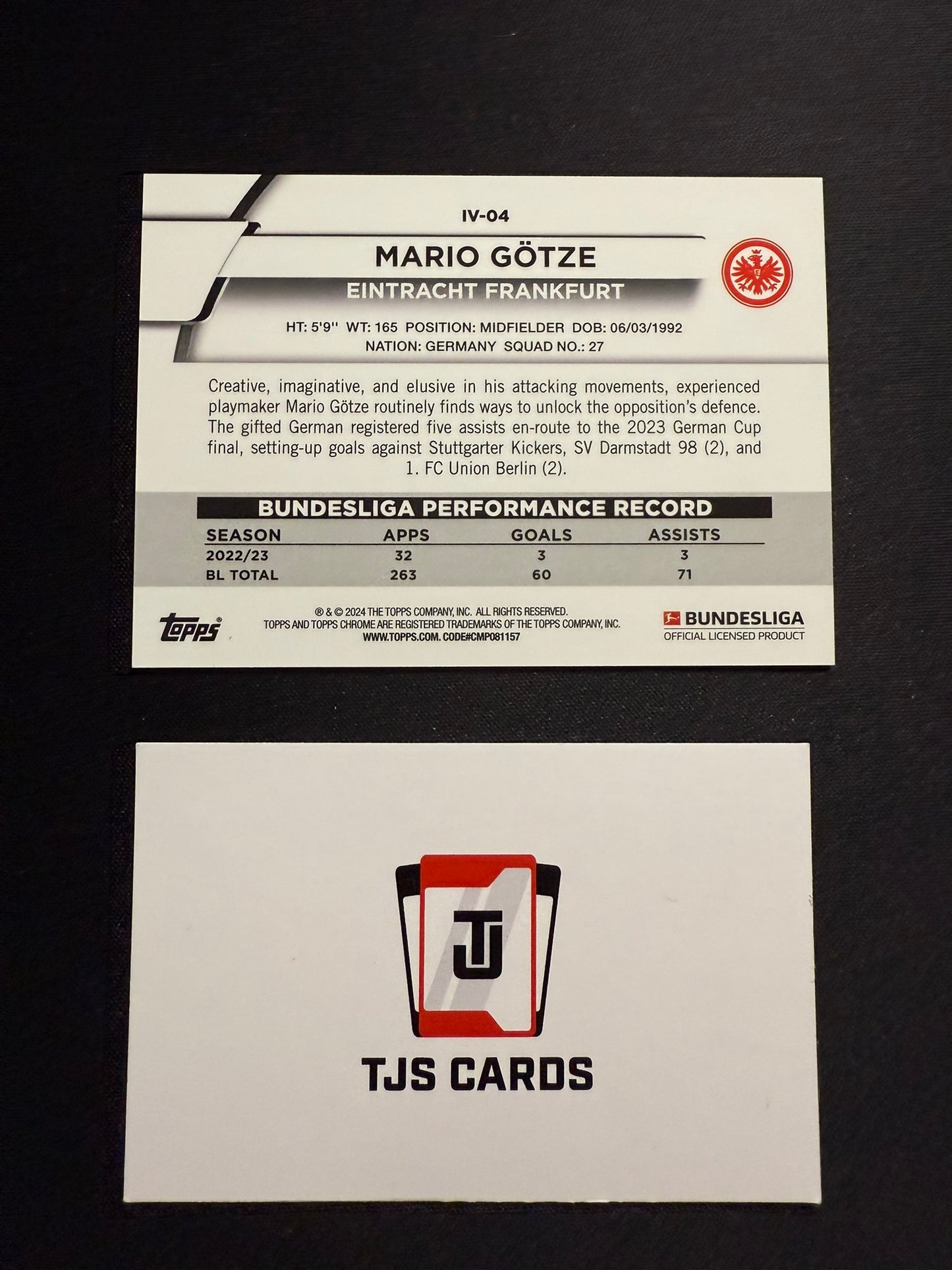 Mario Gotze - Yellow Image Variation /75 - TOPPS Bundesliga Sapphire 2023/24