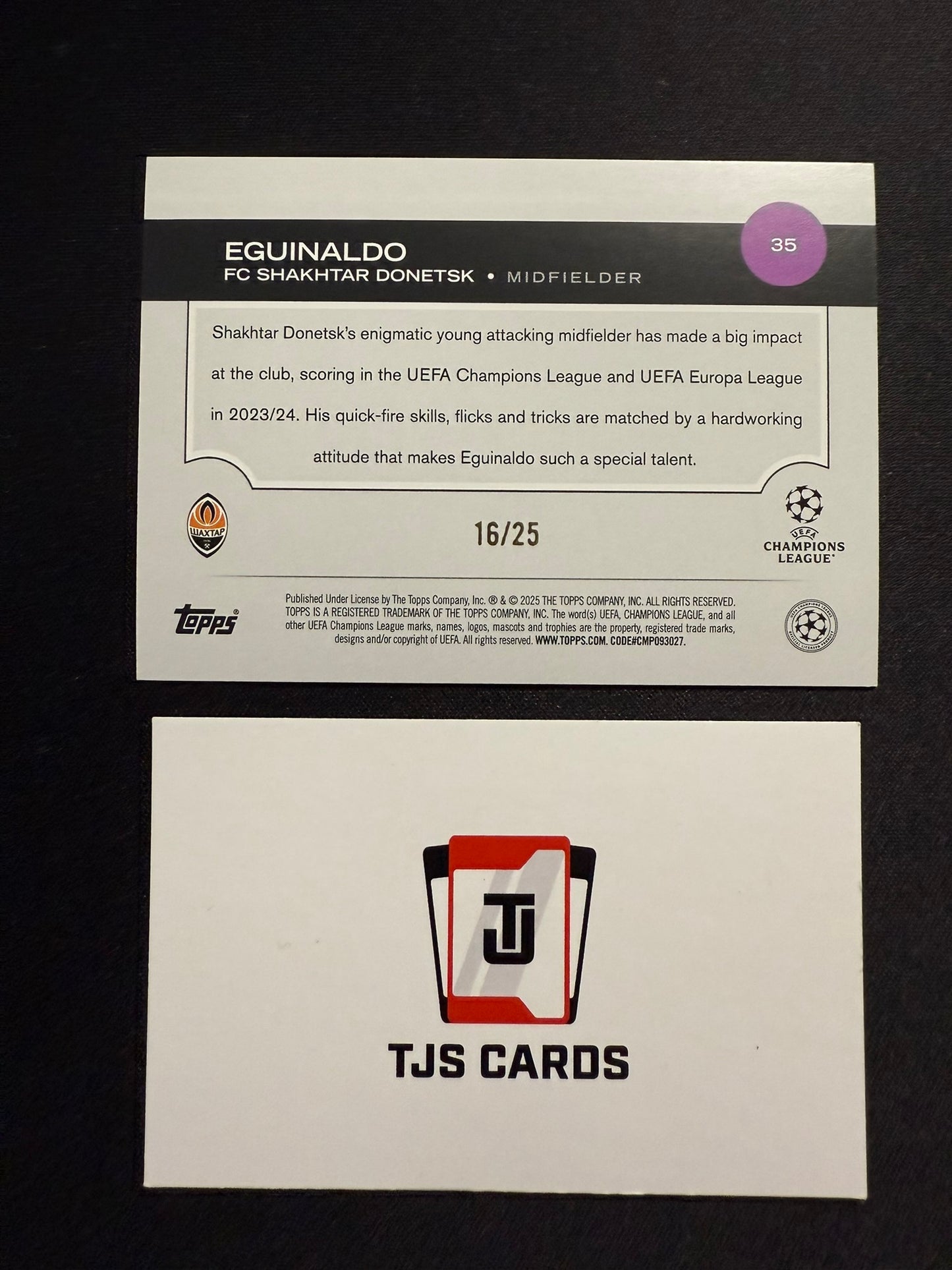 Eguinaldo - Orange /25 - TOPPS UCC 2024/25