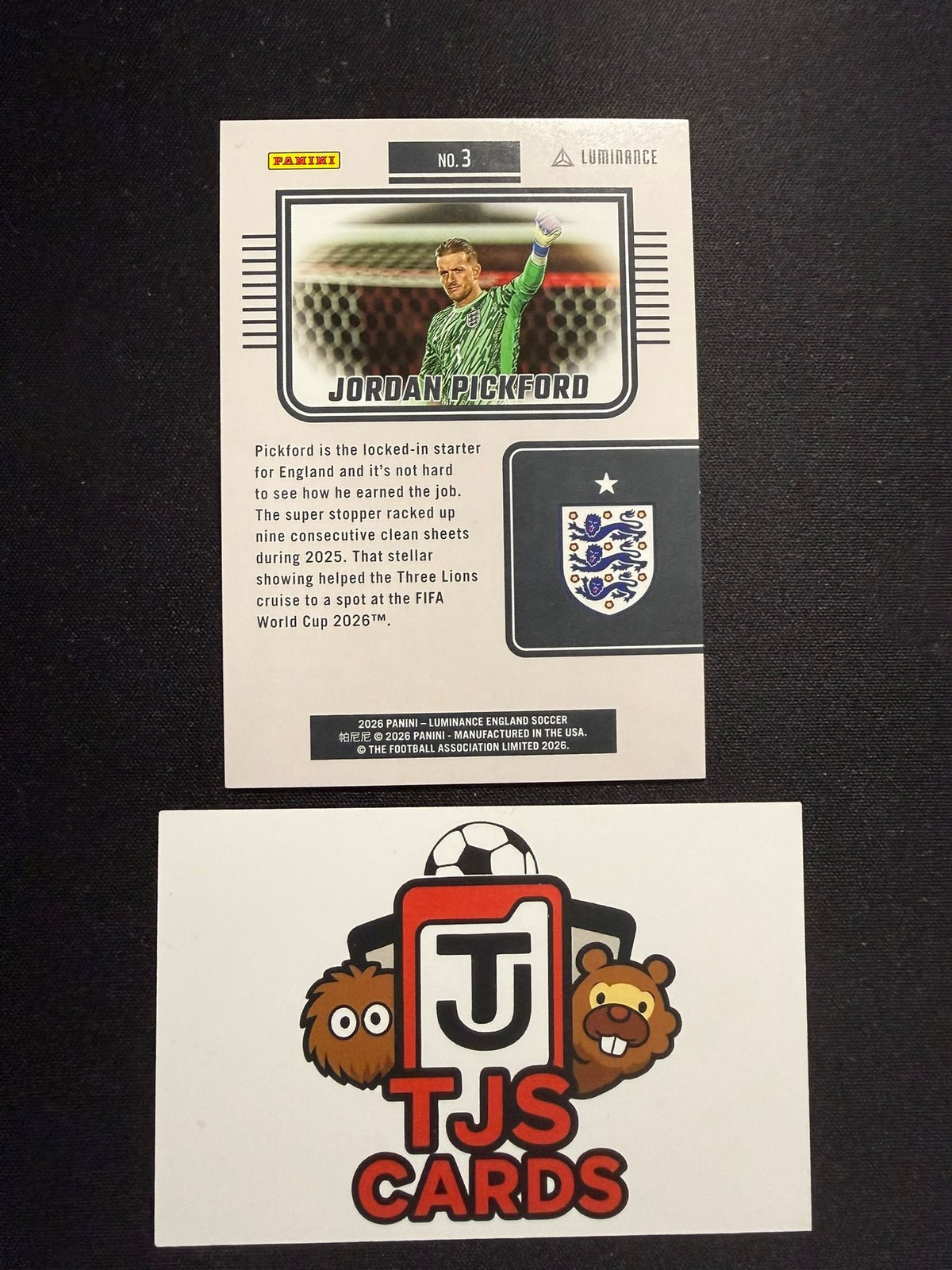 Jordan Pickford - Pink /85 - Panini Luminance England 2026