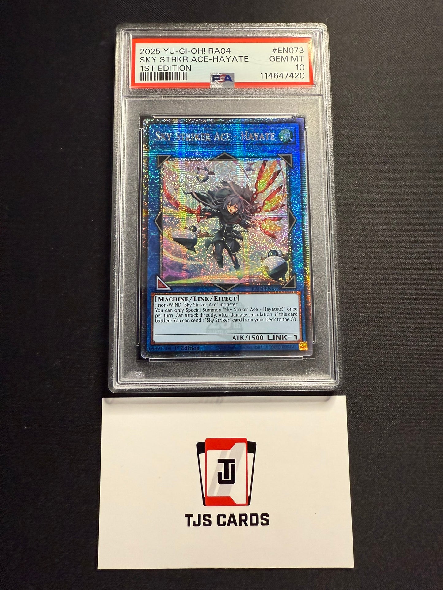 Sky Striker Ace - Hayate - PSA 10 - Quarter Century Secret Rare RA04-EN073 - YuGiOh
