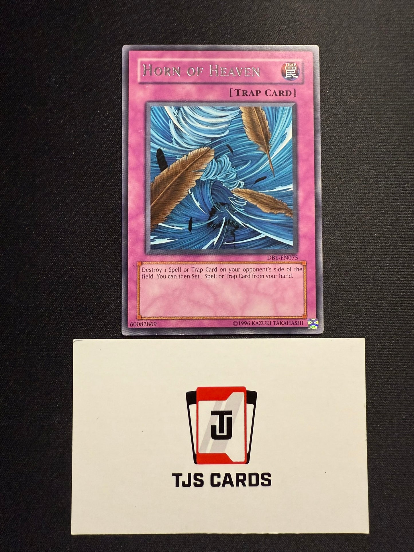Horn Of Heaven / Dust Tornado - Rare DB1-EN075 MISPRINT - MP - YuGiOh
