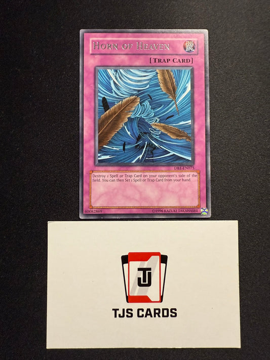Horn Of Heaven / Dust Tornado - Rare DB1-EN075 MISPRINT - MP - YuGiOh