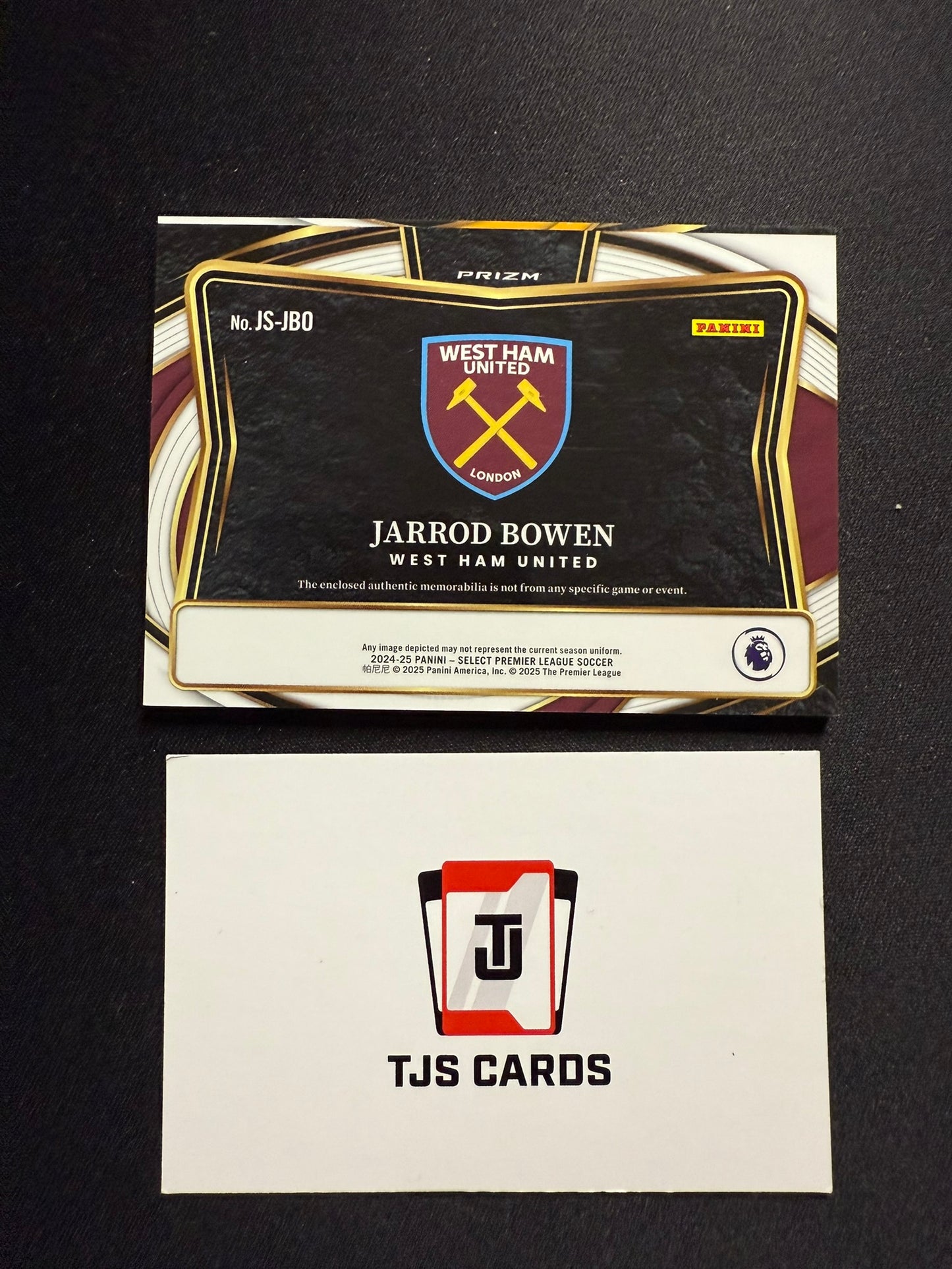 Jarrod Bowen - Jumbo Patch - Panini Select Premier League 2024/25