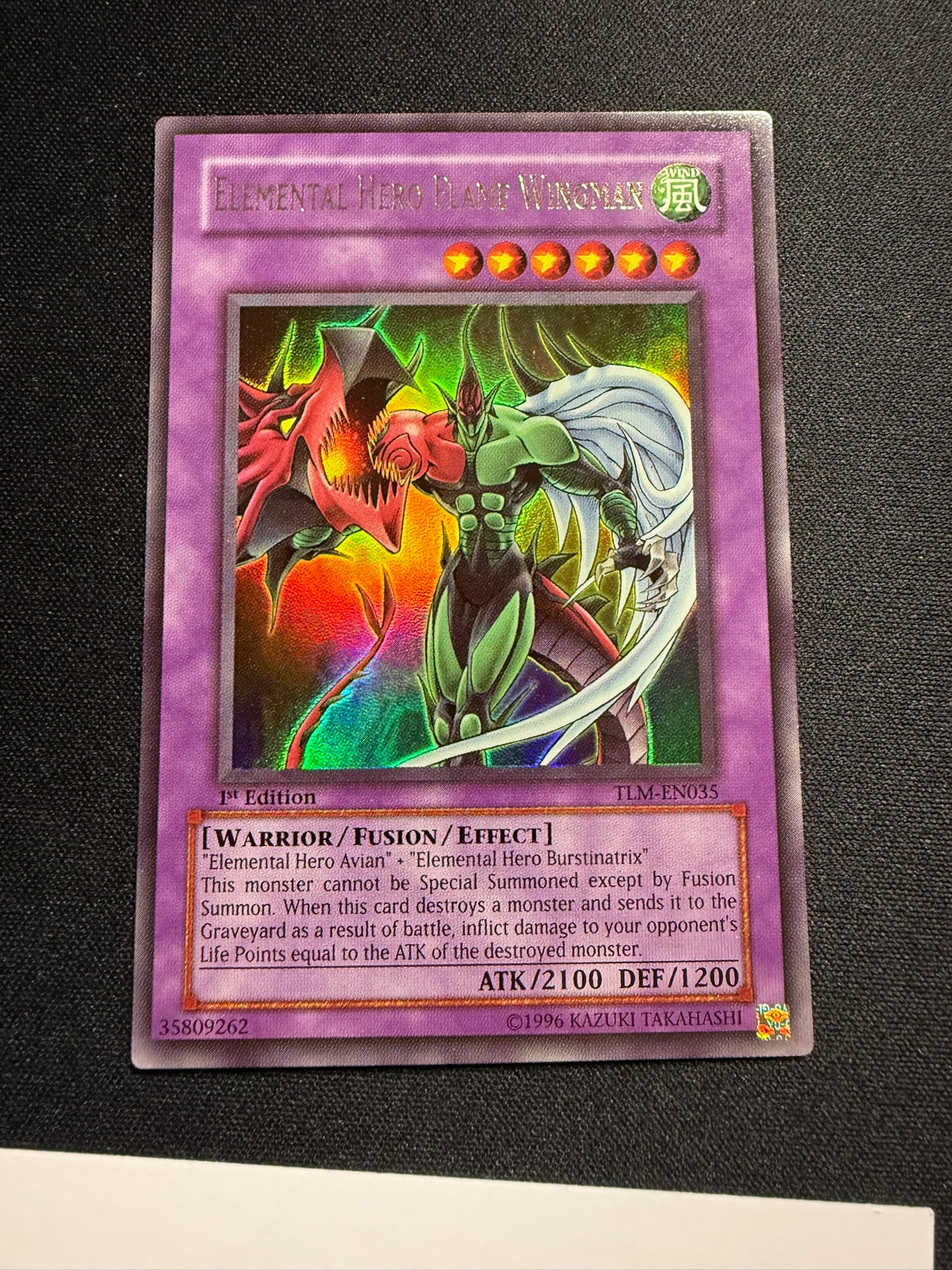 Elemental Hero Flame Wingman - Ultra Rare 1st Edition TLM-EN035 - LP - YuGiOh
