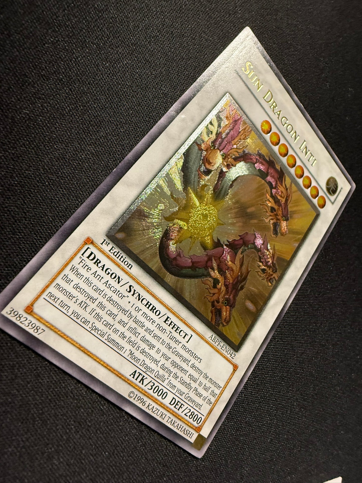 Sun Dragon Inti - Ultimate Rare 1st Edition ABPF-EN042 - MP - YuGiOh