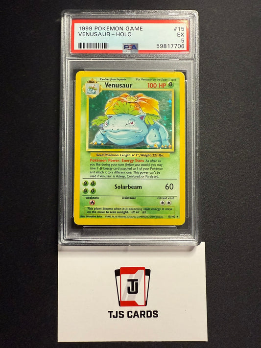 Venusaur - PSA 5 - Holo Base Set 15/102 - Pokemon