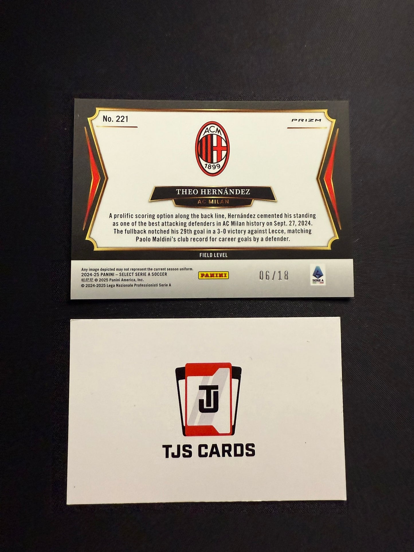 Theo Hernandez - Field Level Dragon Scale /18 - Panini Select Serie A 2024/25