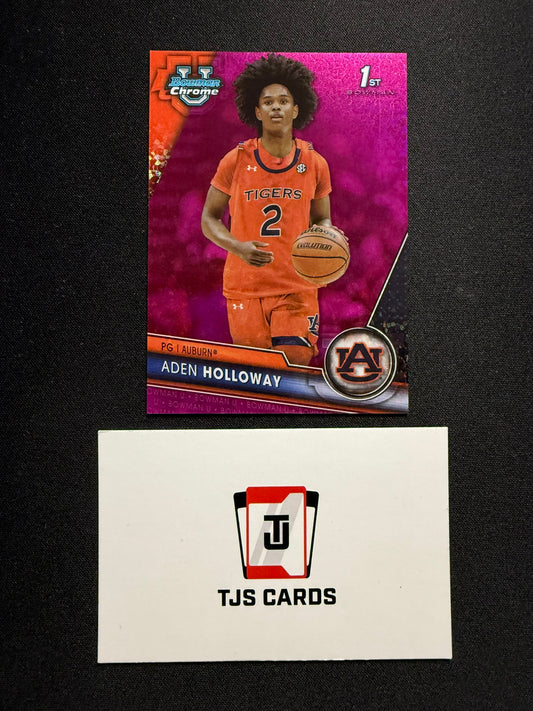 Aden Holloway - 1st Pink Mini-Diamond /150 - TOPPS Bowman U Basketball 2023/24
