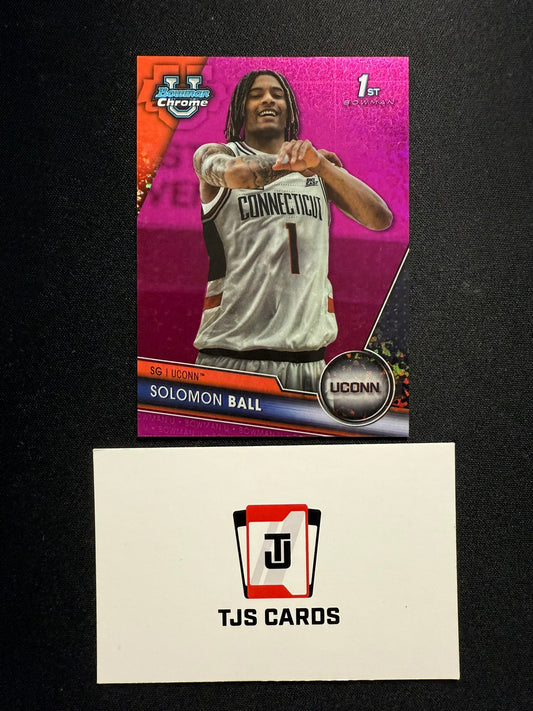 Solomon Ball - 1st Pink Mini-Diamond /150 - TOPPS Bowman U Basketball 2023/24