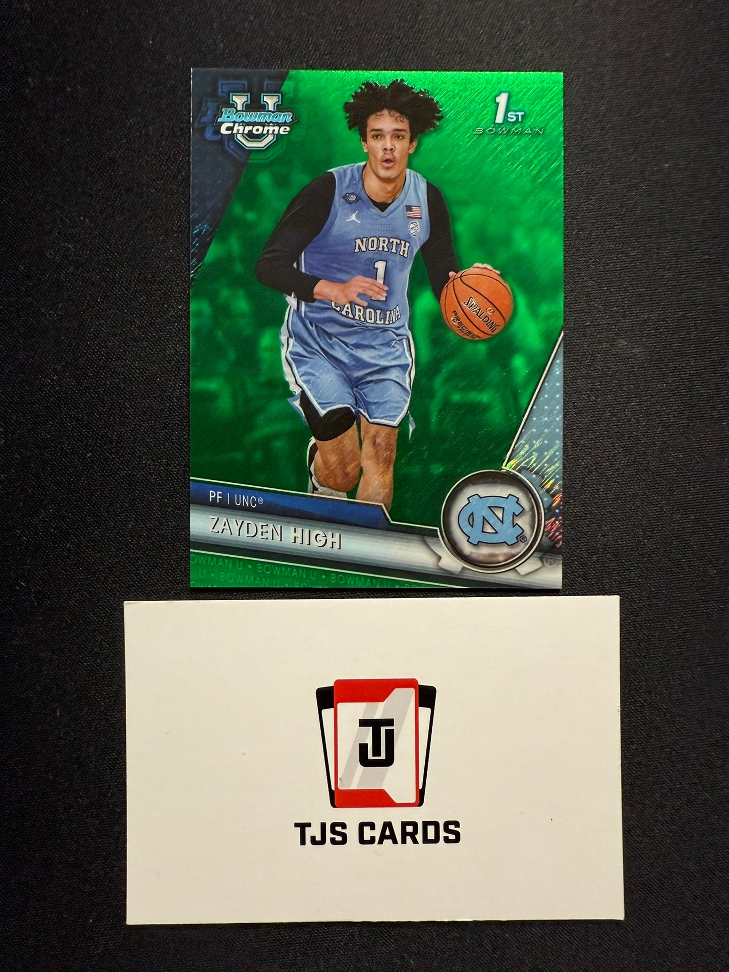 Zayden High - 1st Green Shimmer /99 - TOPPS Bowman U Basketball 2023/24
