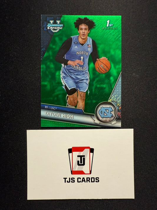 Zayden High - 1st Green Shimmer /99 - TOPPS Bowman U Basketball 2023/24