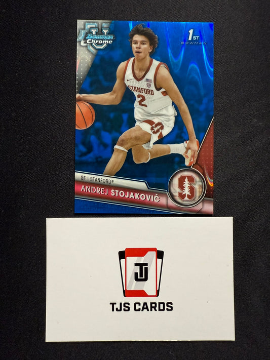 Andrej Stojakovic - 1st Blue Raywave /199 - TOPPS Bowman U Basketball 2023/24