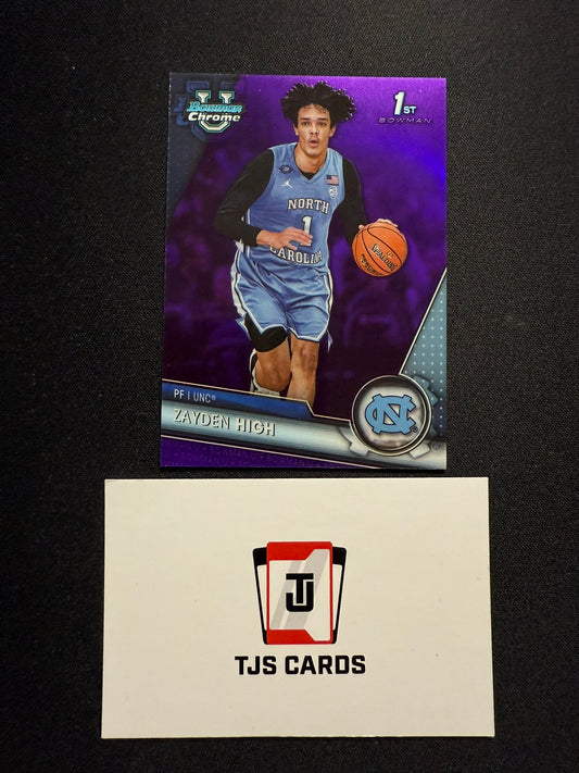 Zayden High - 1st Purple /399 - TOPPS Bowman U Basketball 2023/24