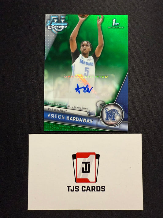 Ashton Hardaway - 1st Green Auto /99 - TOPPS Bowman U Basketball 2023/24
