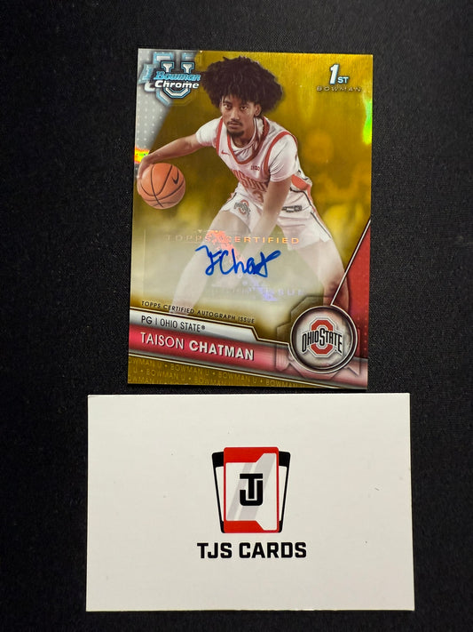 Taison Chatman - 1st Gold Wave Auto /50 - TOPPS Bowman U Basketball 2023/24