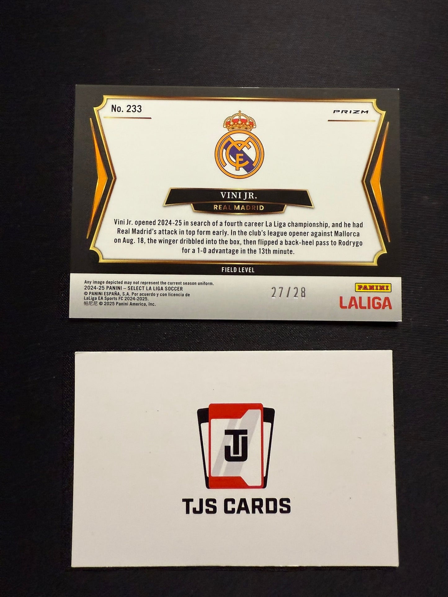 Vini Jr. - Dragon Scale Field Level /28 - Panini Select La Liga 2024/25