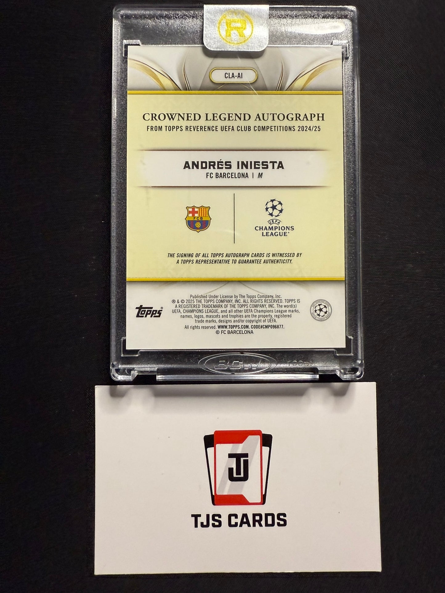 Andres Iniesta - Auto /99 - TOPPS Reverence UCC 2024/25