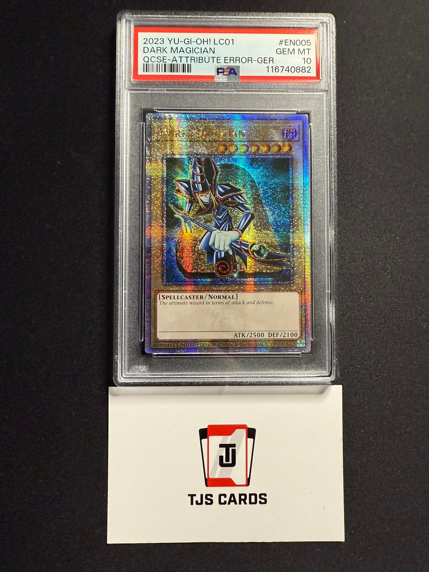Dark Magician - PSA 10 - Error Quarter Century Secret LC01-EN005 - YuGiOh