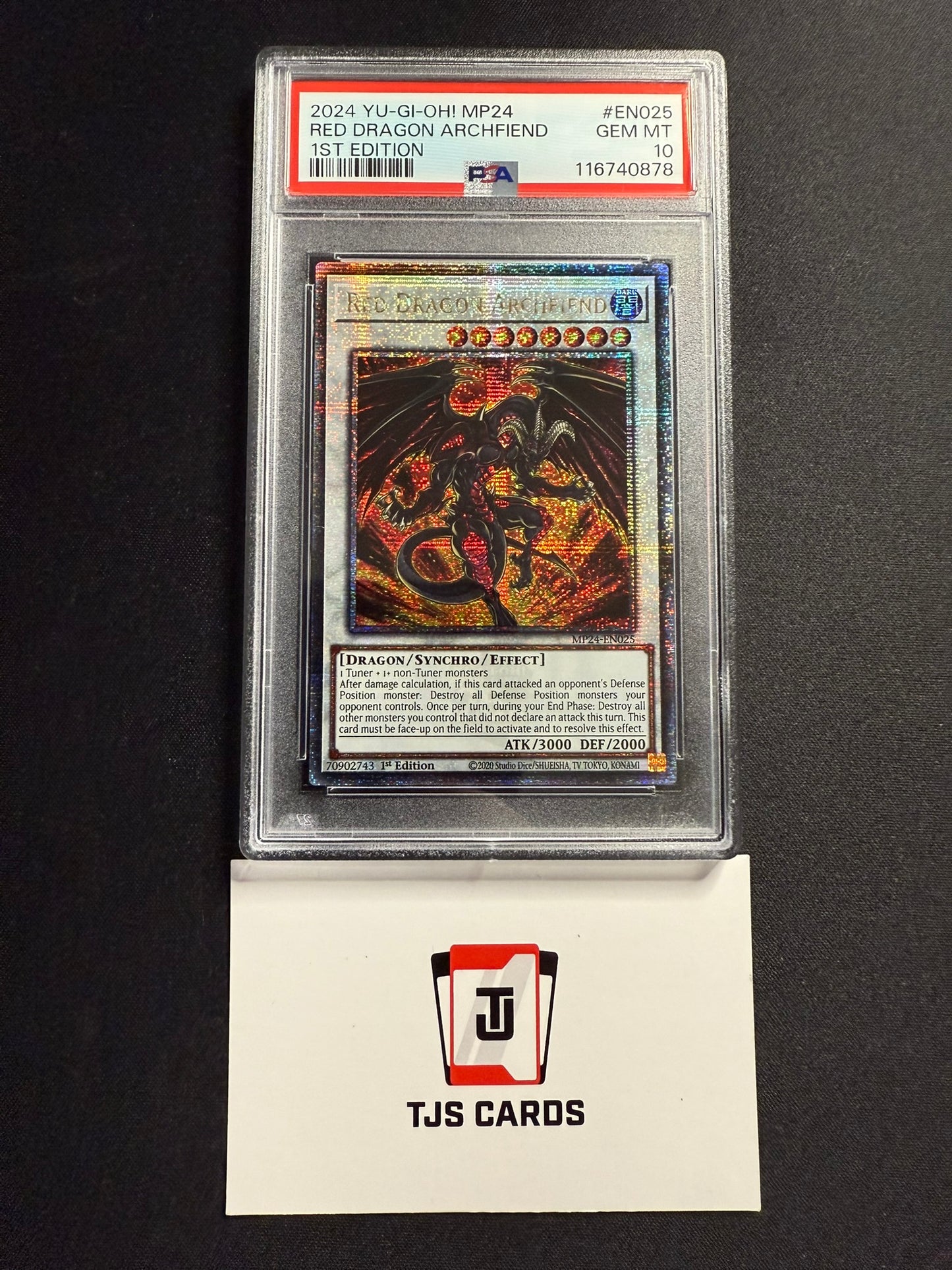 Red Dragon Archfiend - PSA 10 - Quarter Century Secret Rare MP24-EN025 - YuGiOh