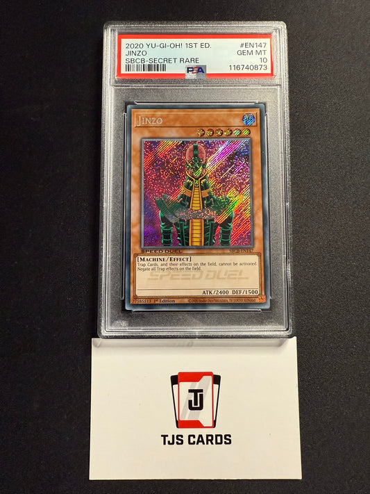 Jinzo - PSA 10 - Secret Rare 1st Edition SBCB-EN147 - YuGiOh