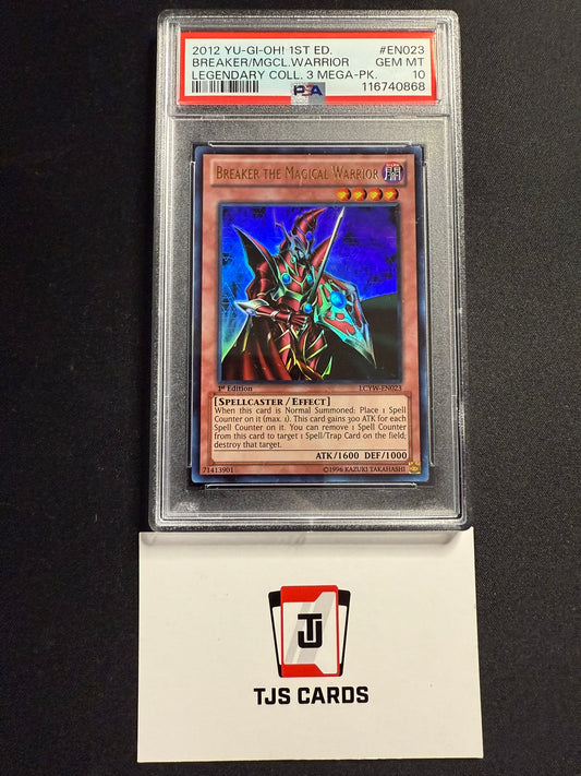 Breaker The Magical Warrior - PSA 10 - Ultra Rare 1st Edition LCYW-EN023 - YuGiOh