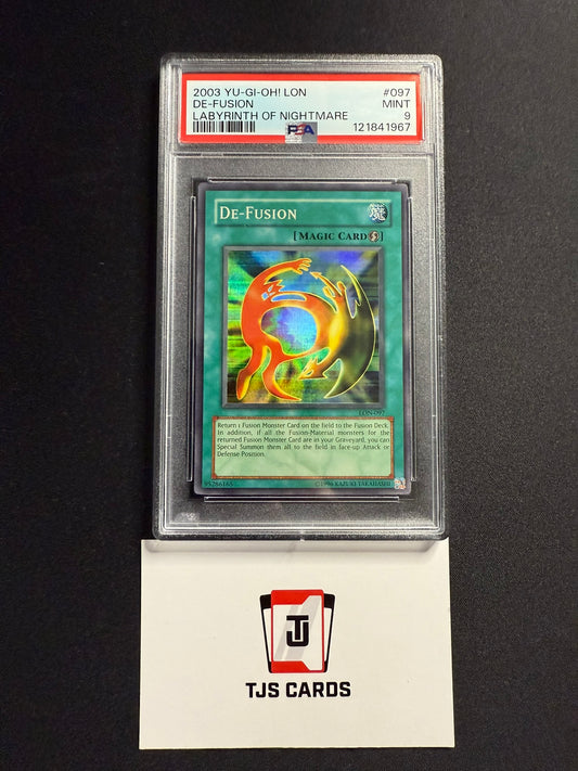 De-Fusion - PSA 9 - Super Rare LON-097 - YuGiOh