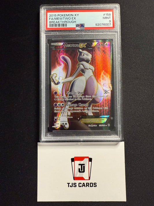 Mewtwo EX - PSA 9 - Full Art XY BREAKthrough 158/162 - Pokemon