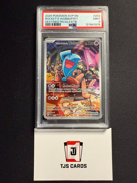 Team Rocket's Wobbuffet - PSA 9 - Destined Rivals Promo 203 - Pokemon