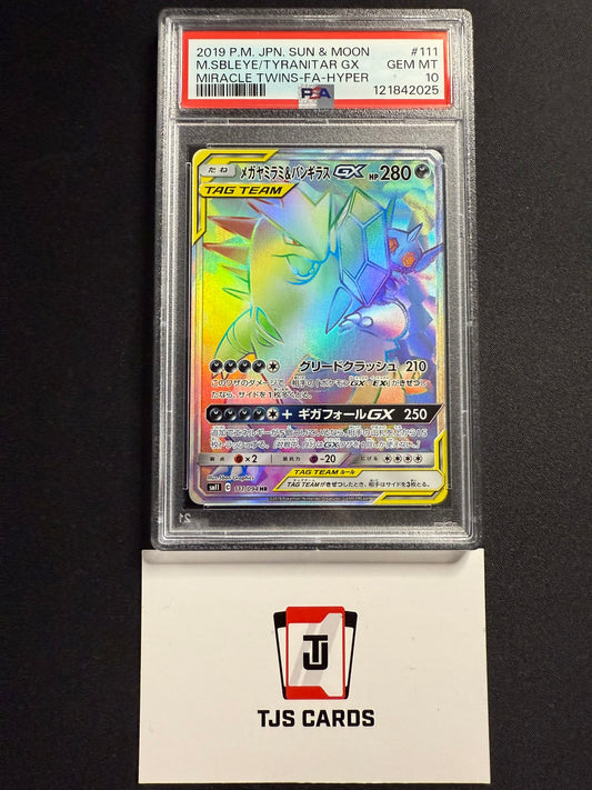 Sableye & Tyranitar GX - PSA 10 - sm11 Miracle Twins 111/094 - Pokemon
